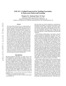 E2E-AT: A Unified Framework for Tackling Uncertainty in Task-aware
  End-to-end Learning