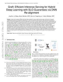 Graft: Efficient Inference Serving for Hybrid Deep Learning with SLO
  Guarantees via DNN Re-alignment