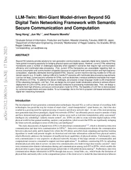 LLM-Twin: Mini-Giant Model-driven Beyond 5G Digital Twin Networking
  Framework with Semantic Secure Communication and Computation