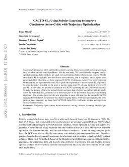CACTO-SL: Using Sobolev Learning to improve Continuous Actor-Critic with Trajectory Optimization