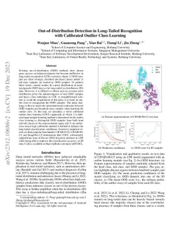 Out-of-Distribution Detection in Long-Tailed Recognition with Calibrated
  Outlier Class Learning