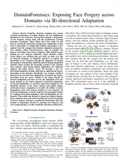 DomainForensics: Exposing Face Forgery across Domains via Bi-directional
  Adaptation