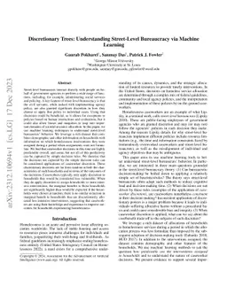 Discretionary Trees: Understanding Street-Level Bureaucracy via Machine
  Learning