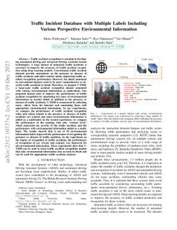 Traffic Incident Database with Multiple Labels Including Various
  Perspective Environmental Information