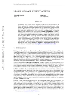 Learning to Act without Actions