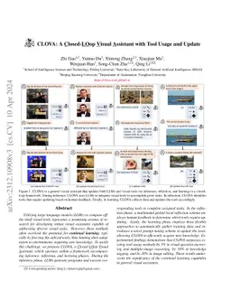 CLOVA: A Closed-Loop Visual Assistant with Tool Usage and Update