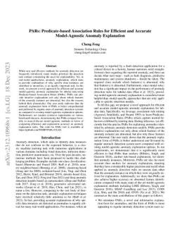 PARs: Predicate-based Association Rules for Efficient and Accurate
  Model-Agnostic Anomaly Explanation