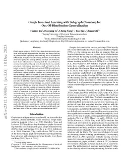 Graph Invariant Learning with Subgraph Co-mixup for Out-Of-Distribution
  Generalization