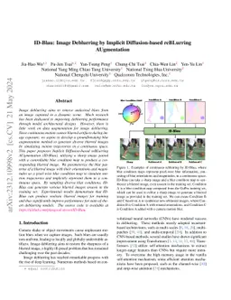 ID-Blau: Image Deblurring by Implicit Diffusion-based reBLurring
  AUgmentation