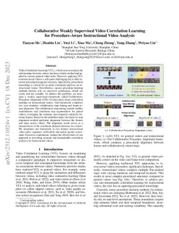 Collaborative Weakly Supervised Video Correlation Learning for
  Procedure-Aware Instructional Video Analysis