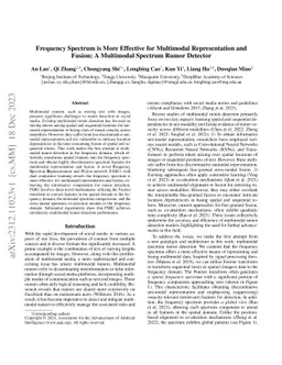 Frequency Spectrum is More Effective for Multimodal Representation and
  Fusion: A Multimodal Spectrum Rumor Detector
