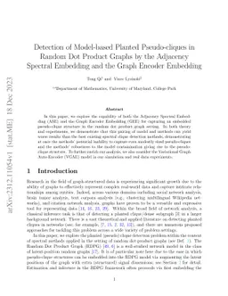 Detection of Model-based Planted Pseudo-cliques in Random Dot Product Graphs by the Adjacency Spectral Embedding and the Graph Encoder Embedding