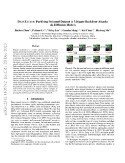 DataElixir: Purifying Poisoned Dataset to Mitigate Backdoor Attacks via
  Diffusion Models