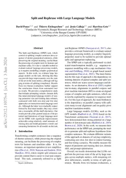 Split and Rephrase with Large Language Models