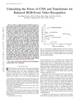Unleashing the Power of CNN and Transformer for Balanced RGB-Event Video Recognition