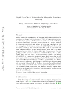 Rapid Open-World Adaptation by Adaptation Principles Learning