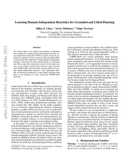 Learning Domain-Independent Heuristics for Grounded and Lifted Planning