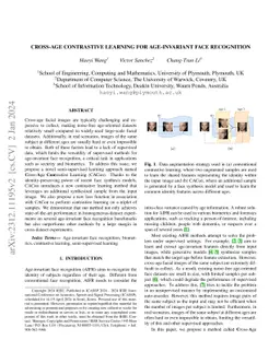 Cross-Age Contrastive Learning for Age-Invariant Face Recognition