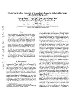 Exploring Gradient Explosion in Generative Adversarial Imitation
  Learning: A Probabilistic Perspective