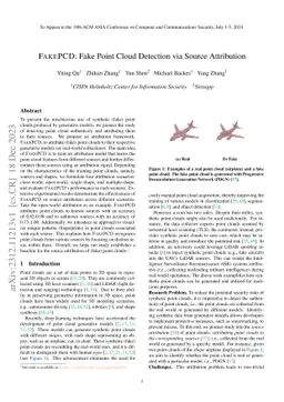 FAKEPCD: Fake Point Cloud Detection via Source Attribution
