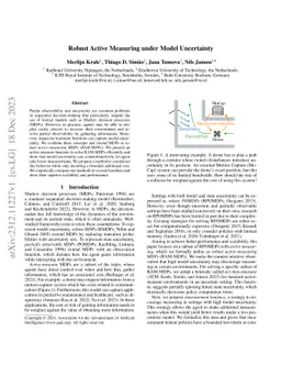 Robust Active Measuring under Model Uncertainty