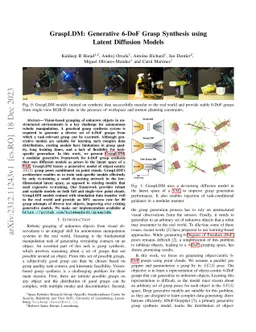 GraspLDM: Generative 6-DoF Grasp Synthesis using Latent Diffusion Models