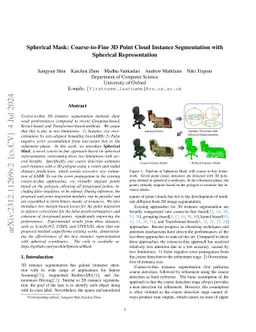 Spherical Mask: Coarse-to-Fine 3D Point Cloud Instance Segmentation with
  Spherical Representation