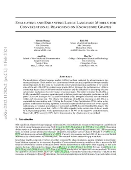 Evaluating and Enhancing Large Language Models for Conversational
  Reasoning on Knowledge Graphs