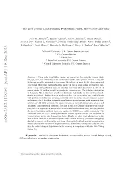 A Simulated Reconstruction and Reidentification Attack on the 2010 U.S. Census