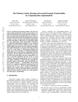 The Ultimate Combo: Boosting Adversarial Example Transferability by
  Composing Data Augmentations