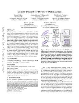 Density Descent for Diversity Optimization