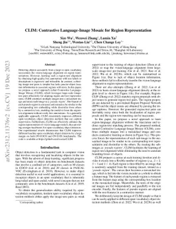 CLIM: Contrastive Language-Image Mosaic for Region Representation