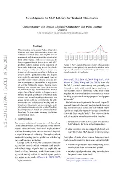 News Signals: An NLP Library for Text and Time Series