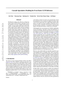 Cascade Speculative Drafting for Even Faster LLM Inference