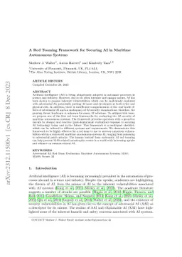 A Red Teaming Framework for Securing AI in Maritime Autonomous Systems