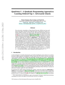 QuadAttack: A Quadratic Programming Approach to Ordered Top-K Attacks
