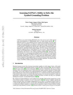 Assessing SATNet's Ability to Solve the Symbol Grounding Problem