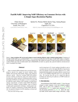 FastSR-NeRF: Improving NeRF Efficiency on Consumer Devices with A Simple
  Super-Resolution Pipeline