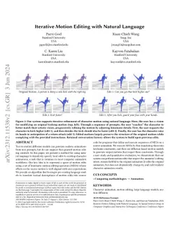 Iterative Motion Editing with Natural Language