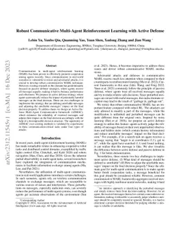Robust Communicative Multi-Agent Reinforcement Learning with Active
  Defense