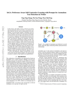 SeGA: Preference-Aware Self-Contrastive Learning with Prompts for
  Anomalous User Detection on Twitter