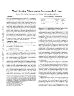Model Stealing Attack against Recommender System