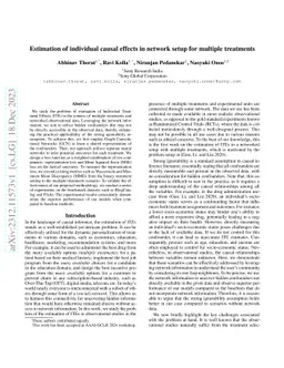 Estimation of individual causal effects in network setup for multiple
  treatments