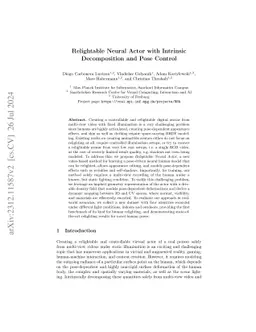 Relightable Neural Actor with Intrinsic Decomposition and Pose Control