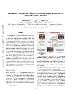 SkillDiffuser: Interpretable Hierarchical Planning via Skill
  Abstractions in Diffusion-Based Task Execution