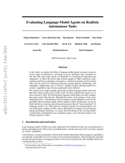 Evaluating Language-Model Agents on Realistic Autonomous Tasks