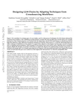 Designing LLM Chains by Adapting Techniques from Crowdsourcing Workflows