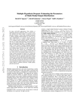 Multiple Hypothesis Dropout: Estimating the Parameters of Multi-Modal
  Output Distributions