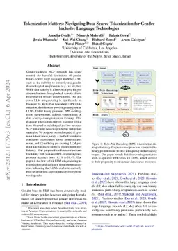 Tokenization Matters: Navigating Data-Scarce Tokenization for Gender
  Inclusive Language Technologies