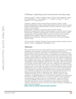 CAManim: Animating end-to-end network activation maps